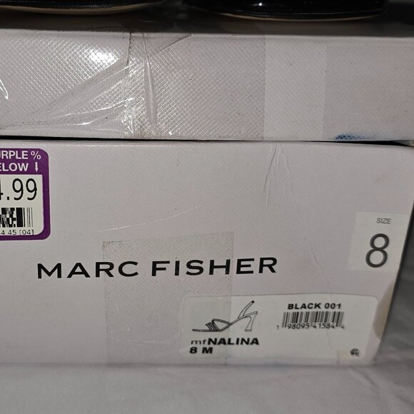 Marc Fisher mf Nalina Heeled Sandal in Black, Size 8M - Picture 8 of 9